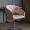 Blush Velvet Office Chair