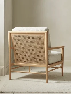 Bouclé & Cane Armchair