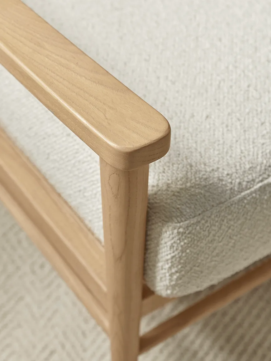 Bouclé & Cane Armchair