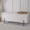 Bouclé Storage bench
