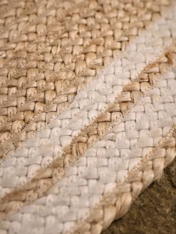 Braided Jute Oval Doormat - Border