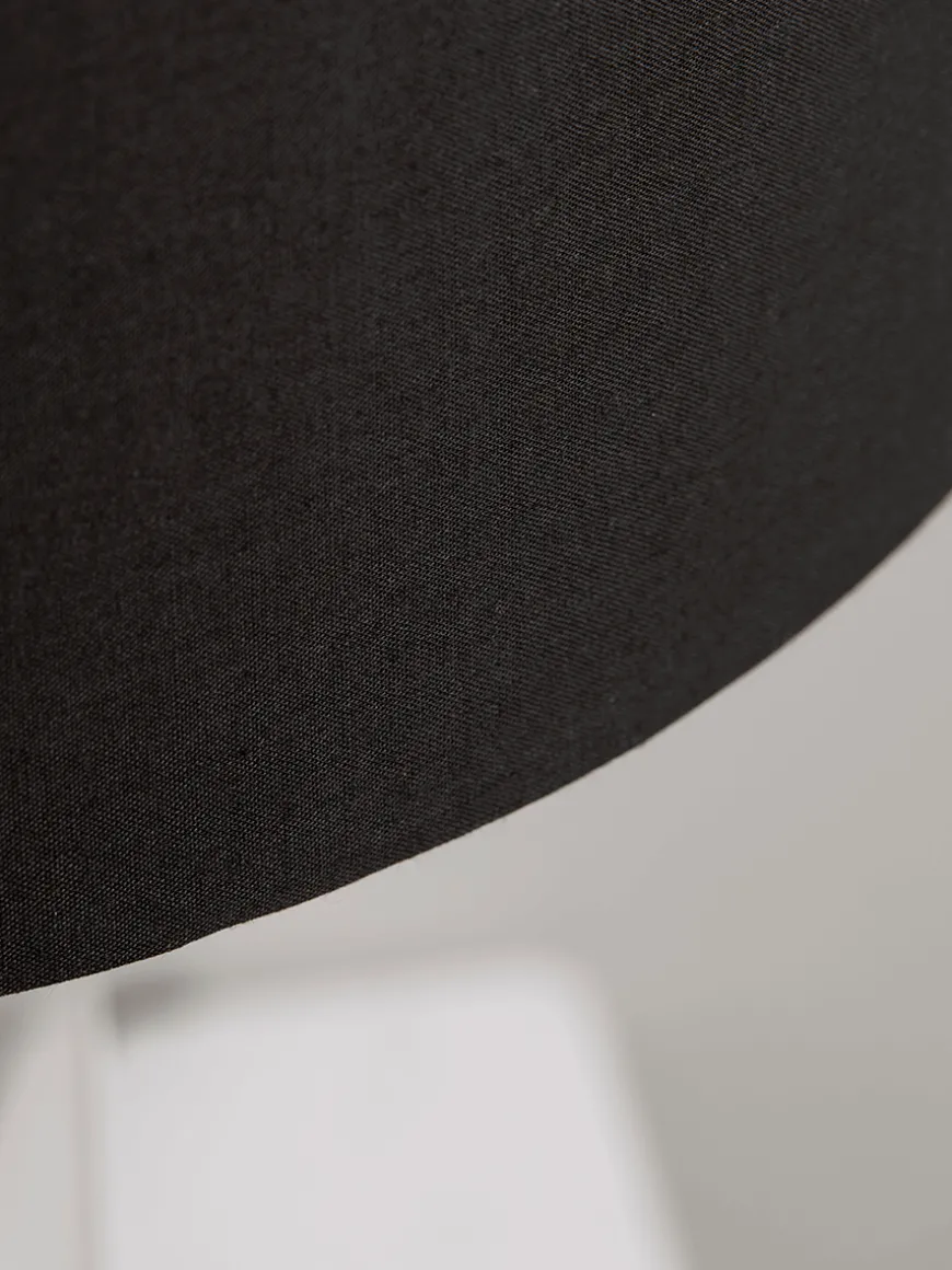 Brass & Black Glass Table Lamp