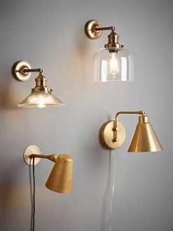 Brass & Glass Wall Light