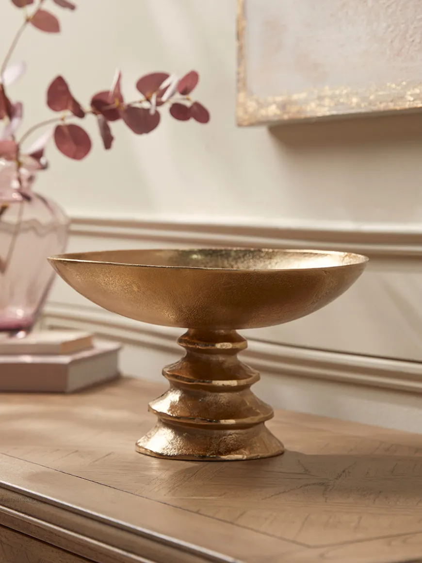Brass Effect Footed Bowl