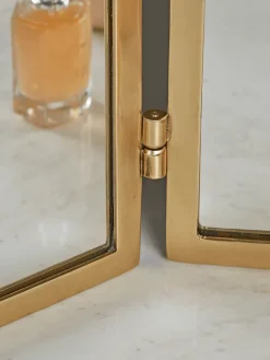 Brass Folding Dressing Table Mirror