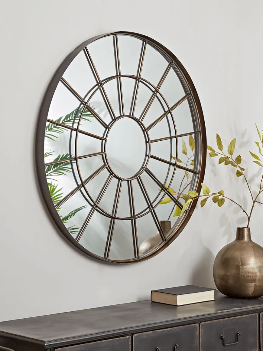 Bronze Round Window Mirror