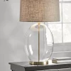 Brushed Brass & Glass Table Lamp