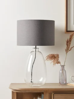 Bubbled Glass Table Lamp