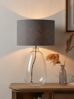 Bubbled Glass Table Lamp
