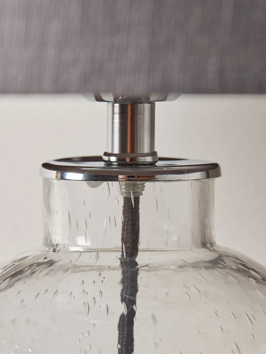 Bubbled Glass Table Lamp