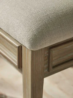 Camille Dressing Table Storage Stool - Limewashed