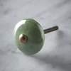 Ceramic Round Knob - Sage