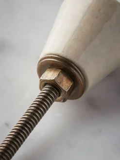 Ceramic Tapered Knob - White