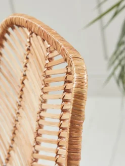 Chevron Flat Rattan Counter Stool