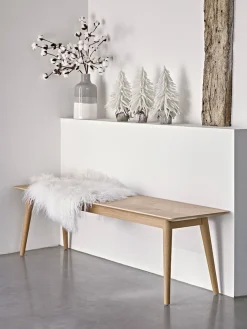 Chevron Oak Bench