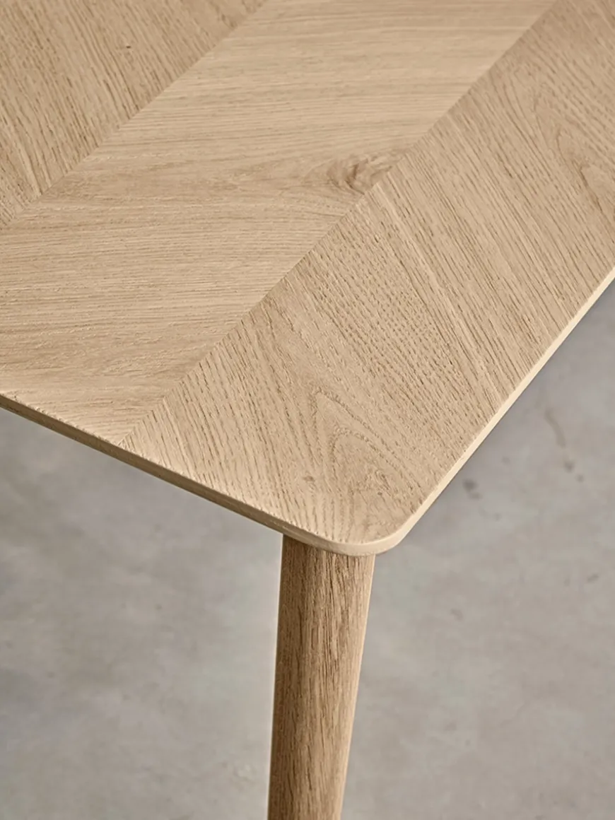 Chevron Oak Bench