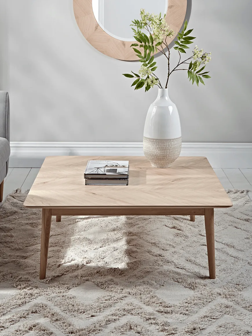 Chevron Oak Coffee Table