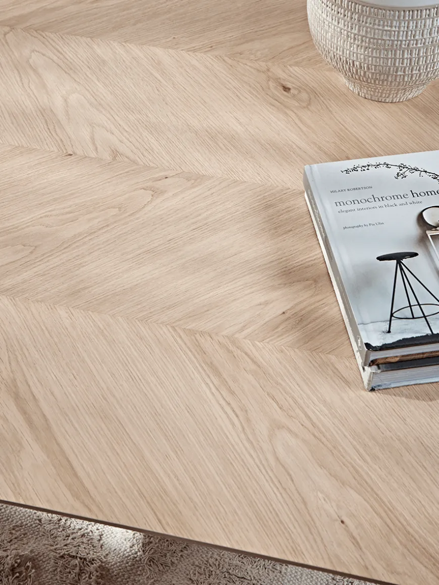 Chevron Oak Coffee Table