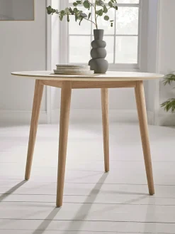 Chevron Oak Dining Table - Round