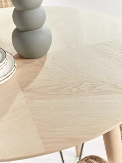 Chevron Oak Dining Table - Round