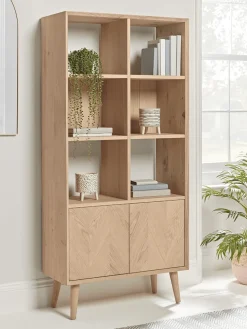 Chevron Oak Display Unit