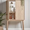 Chevron Oak Drinks Cabinet