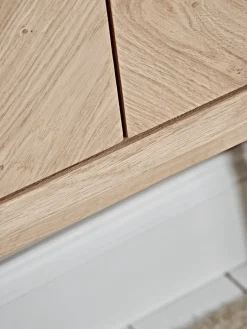 Chevron Oak Drinks Cabinet
