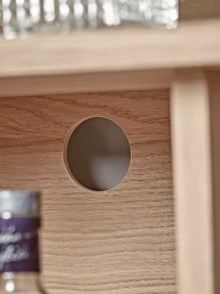 Chevron Oak Drinks Cabinet