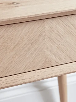 Chevron Oak Side Table