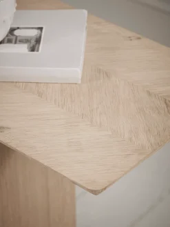 Chevron Oak Sofa Table