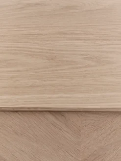 Chevron Oak Storage Console Table