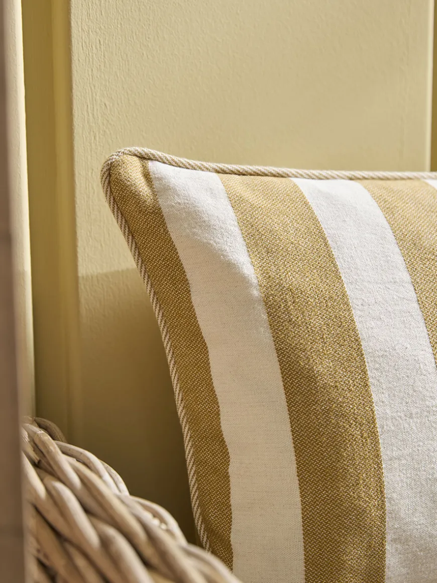 Classic Stripe Cushion - Ochre
