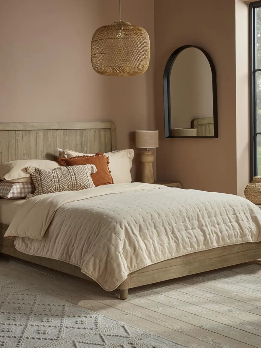 Cotton Bedspread - Flax