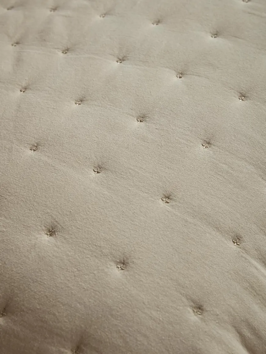 Cotton Bedspread - Flax