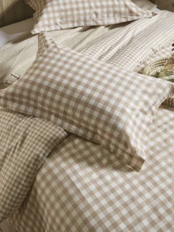 Cotton Gingham Duvet Set - Super King