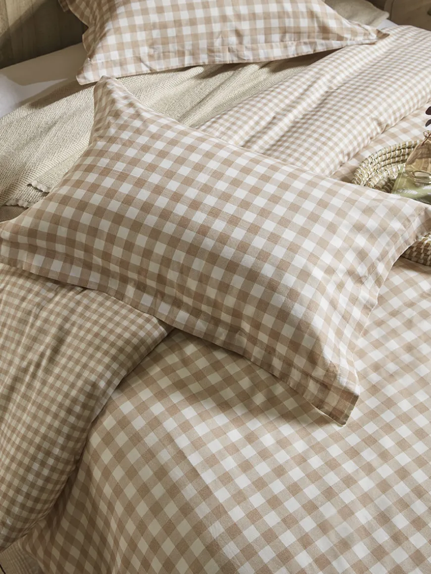 Cotton Gingham Duvet Set - Super King