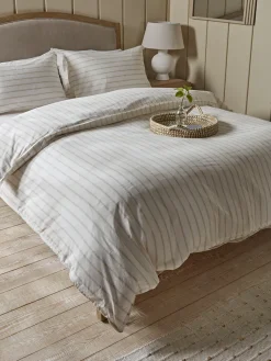 Cotton King Duvet Cover Set - Chevron Stripe