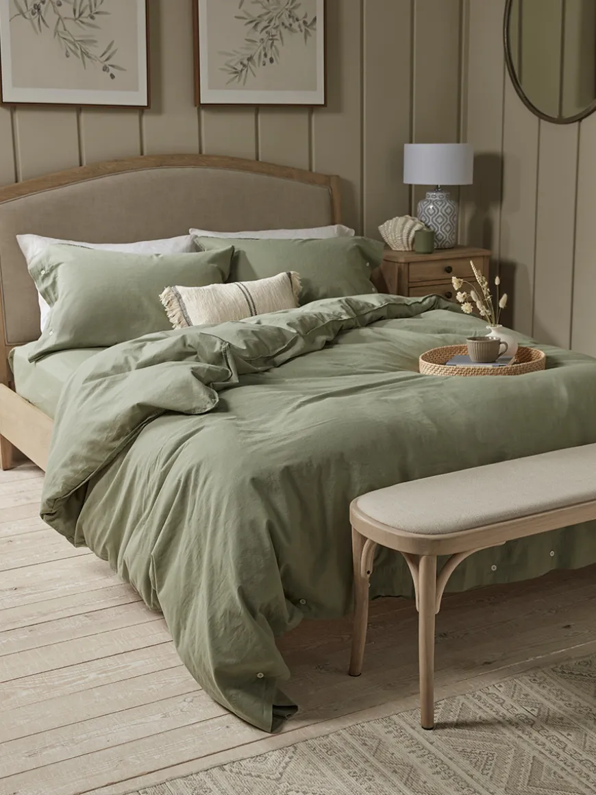 Cotton King Duvet Cover Set - Eucalyptus