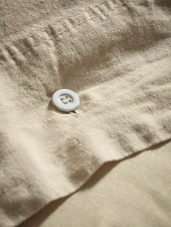 Cotton King Duvet Cover Set - Flax