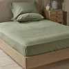 Cotton King Fitted Sheet- Eucalyptus