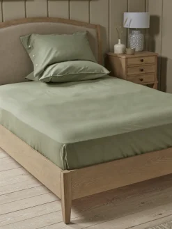 Cotton King Fitted Sheet- Eucalyptus