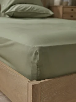 Cotton King Fitted Sheet- Eucalyptus