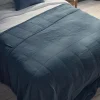 Cotton Quilted Bedspread - French Blue