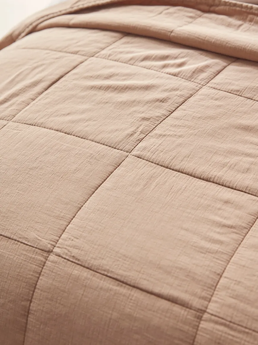 Cotton Quilted Bedspread - Blush