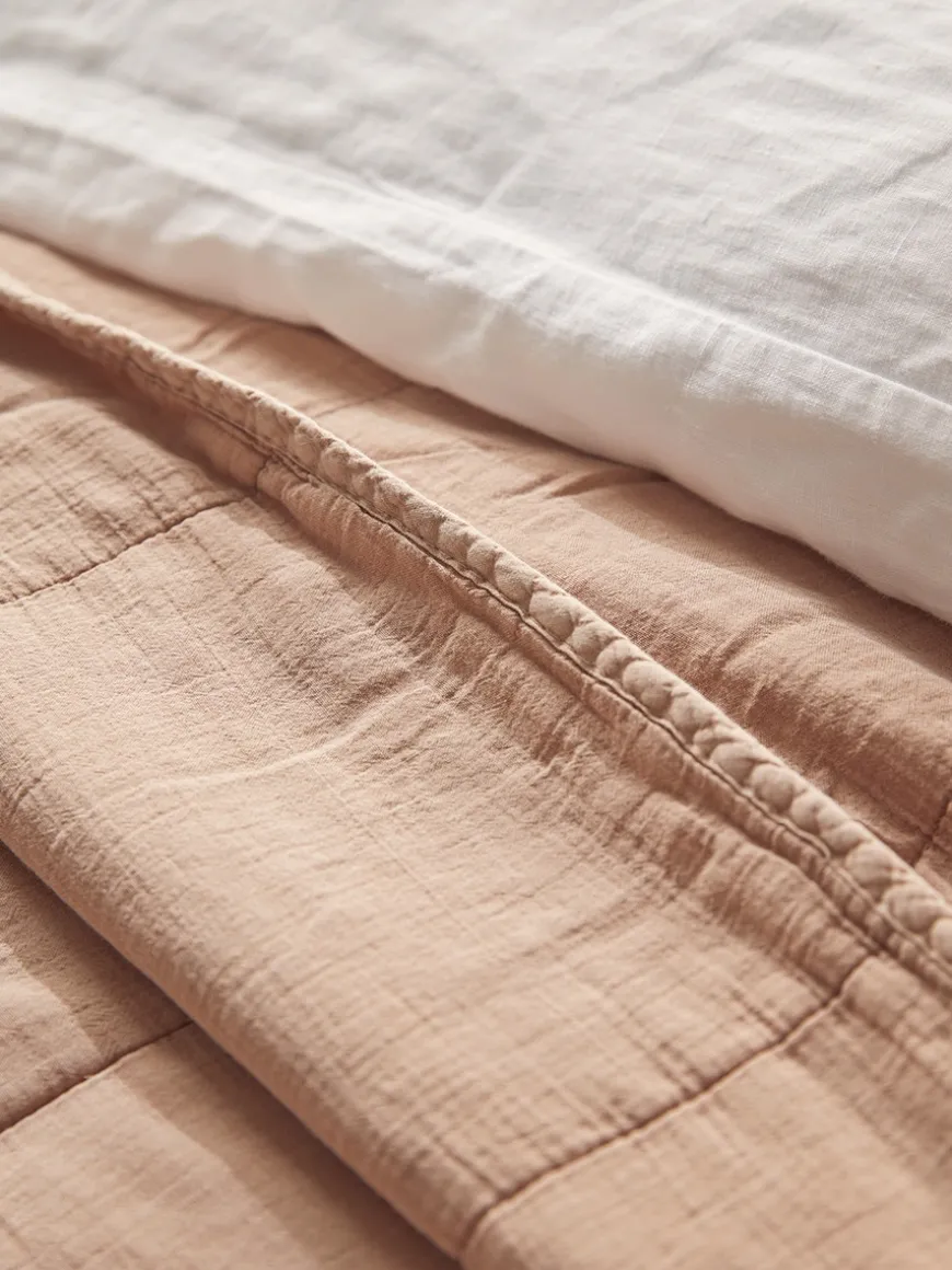 Cotton Quilted Bedspread - Blush