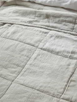 Cotton Quilted Bedspread - Swedish Grey