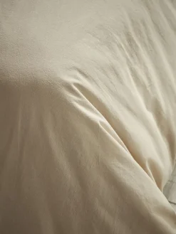 Cotton Super King Duvet Cover Set - Flax