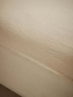 Cotton Super King Fitted Sheet- Flax