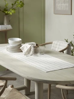 Cotton Table Runner - Checked
