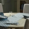Cotton Table Runner - Swedish Blue Print